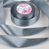 Лента атласная, 40 мм &times; 23 &plusmn; 1 м, цвет серый №03