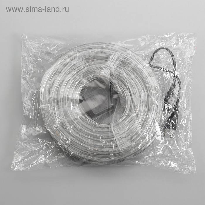 Световой шнур Luazon Lighting 10 мм, IP65, 20 м, 24 LED/м, 220 В, 8 режимов, свечение синее Световой шнур Luazon Lighting 10 мм, IP65, 20 м, 24 LED/м, 220 В, 8 режимов, свечение синее