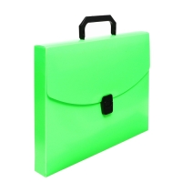 Папка-портфель А4 на замке, Calligrata "Неон", 1 отделение, пластиковая, 700 мкм, салатовая Папка-портфель А4 на замке, Calligrata "Неон", 1 отделение, пластиковая, 700 мкм, салатовая