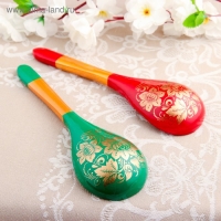 Ложка &laquo;Золотая кудрина&raquo;, салатная, 6&times;21 МИКС