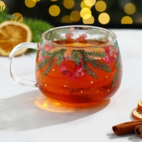 Новый год. Кружка новогодняя стеклянная «Зимние истории», 400 мл Новый год. Кружка новогодняя стеклянная «Зимние истории», 400 мл