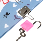 Записная книжка подарочная, 45 листов, линия, на замке, на гребне, Кот белый (17,8х13см) Записная книжка подарочная, 45 листов, линия, на замке, на гребне, Кот белый (17,8х13см)