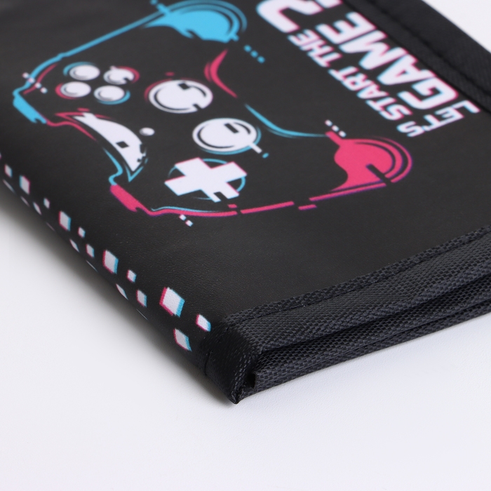 Кошелёк детский на липучке &laquo;Выбражулька&raquo;, цвет чёрный