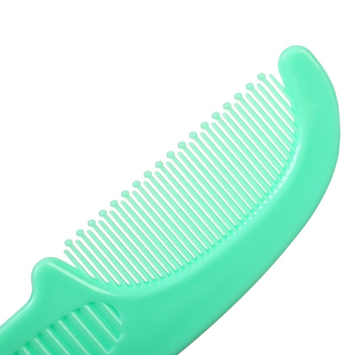 Расчёска детская + массажная щётка для волос, от 0 мес., цвет зелёный, рисунок МИКС