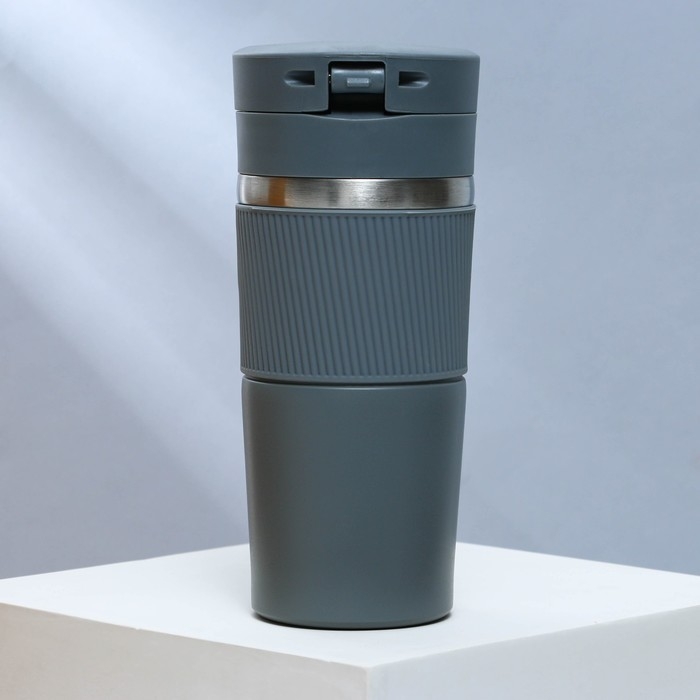 Термостакан с кнопкой MODE FORREST, 380 мл, цвет серый, сохраняет тепло 6-8 ч Термостакан с кнопкой MODE FORREST, 380 мл, цвет серый, сохраняет тепло 6-8 ч