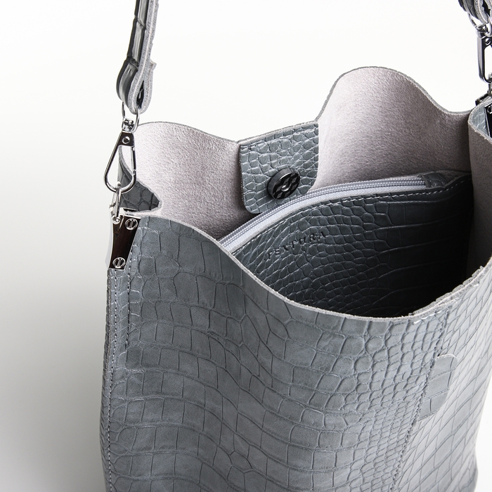 Сумка женская на магните TEXTURA, средний размер, цвет серый Сумка женская на магните TEXTURA, средний размер, цвет серый