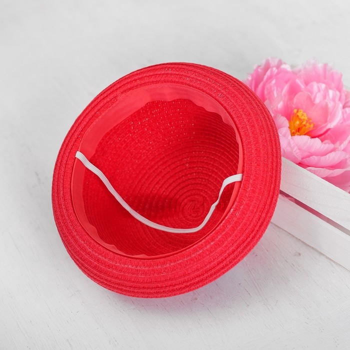 Панама детская соломенна для девочки &laquo;Кошечка&raquo;, с ушками, р-р 52-54, 2-6 лет