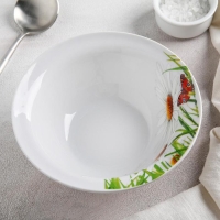 Тарелка фарфоровая &laquo;Ромашка&raquo;, 550 мл, цвет белый