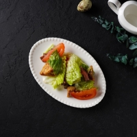 Блюдо фарфоровое овальное Magistro &laquo;Лакомка&raquo;, 20&times;13,5&times;1,5 см, цвет белый