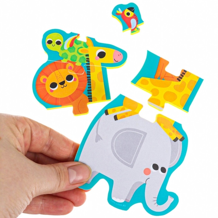 Мягкий пазл для малышей &laquo;Пирамидка: Африка&raquo;, 5 деталей, Крошка Я