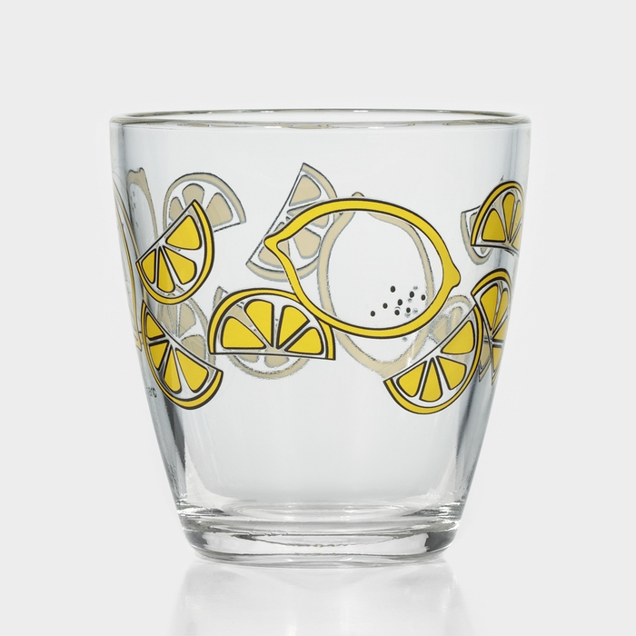 Стакан низкий стеклянный &laquo;Сочный фрукт&raquo;, 250 мл, МИКС