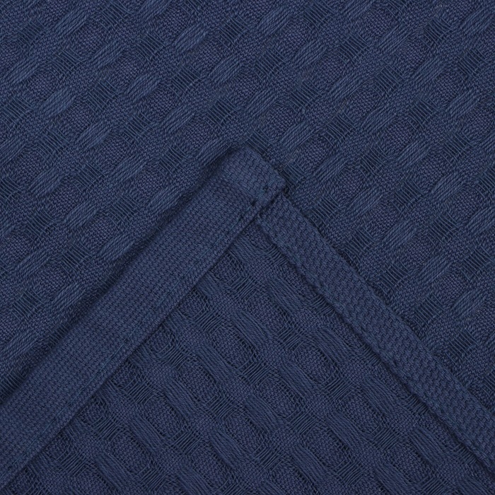 Полотенце "Доляна" цв. индиго 35х60 см, 100% хл., крупная вафля 220 г/м2