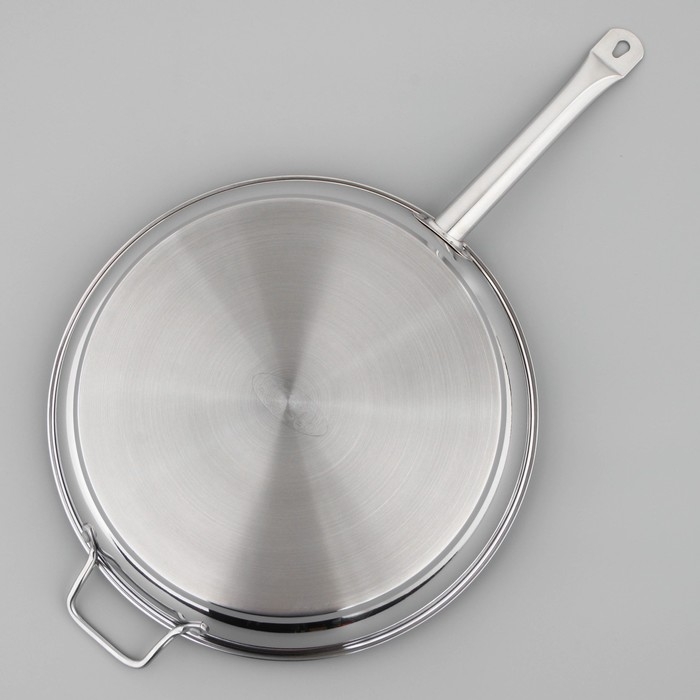 Сковорода &laquo;Общепит&raquo;, d=40 см, толщина корпуса 0,8 мм, дно 3,5 мм, антипригарное покрытие, индукция