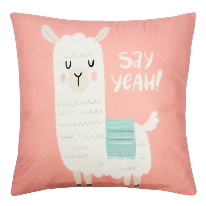 Наволочка декоративная Этель &laquo;Лама&raquo; 40х40 см, велюр
