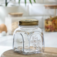 Банка для сыпучих продуктов стеклянная &laquo;Хоммейд&raquo;, 500 мл, с крышкой