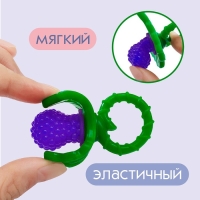Прорезыватель силиконовый &laquo;Ягодка-пустышка&raquo;, цвет фиолетовый, Крошка Я
