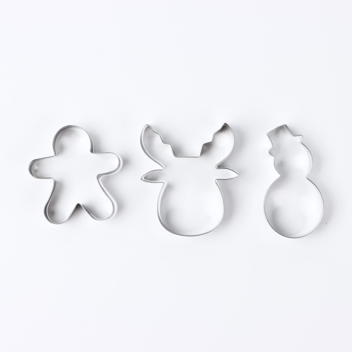 Новый год. Набор форм для печенья &laquo;Рождественская магия&raquo;, 3 шт