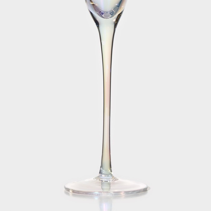 Набор бокалов для шампанского стеклянный Magistro &laquo;Иллюзия&raquo;, 180 мл, 5,5&times;27,5 см, 2 шт, цвет перламутровый