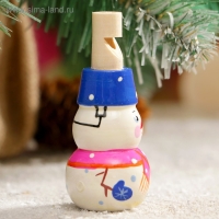 Свистулька &laquo;Снеговик&raquo;, 3х7 см, микс, ручная роспись