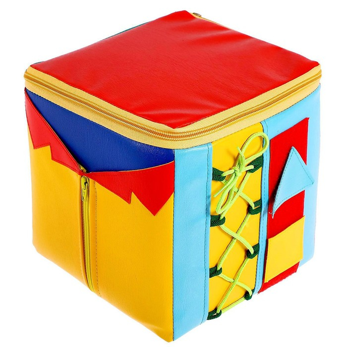 Бизикубик развивающий тактильный &laquo;Котик&raquo;, 20 &times; 20 см