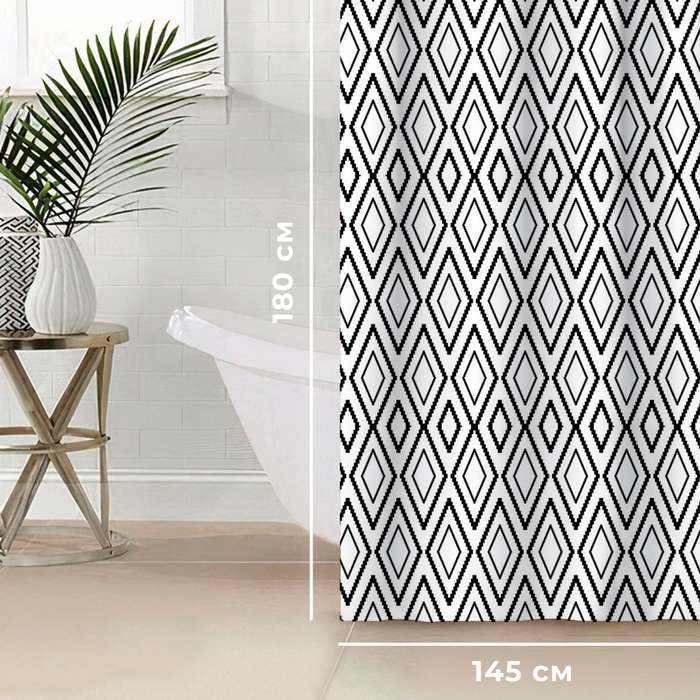 Штора для ванной &laquo;Марокко&raquo;, 145&times;180 см