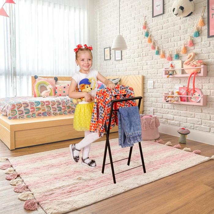 Вешалка костюмная &laquo;Контур малый&raquo;, 35,5&times;23,5&times;76 см, цвет чёрный