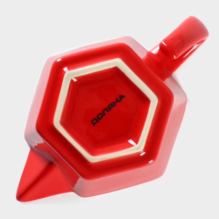 Набор керамический для фондю Доляна &laquo;Лакомка&raquo;, чаша 400 мл, 2 шпажки, цвет красный