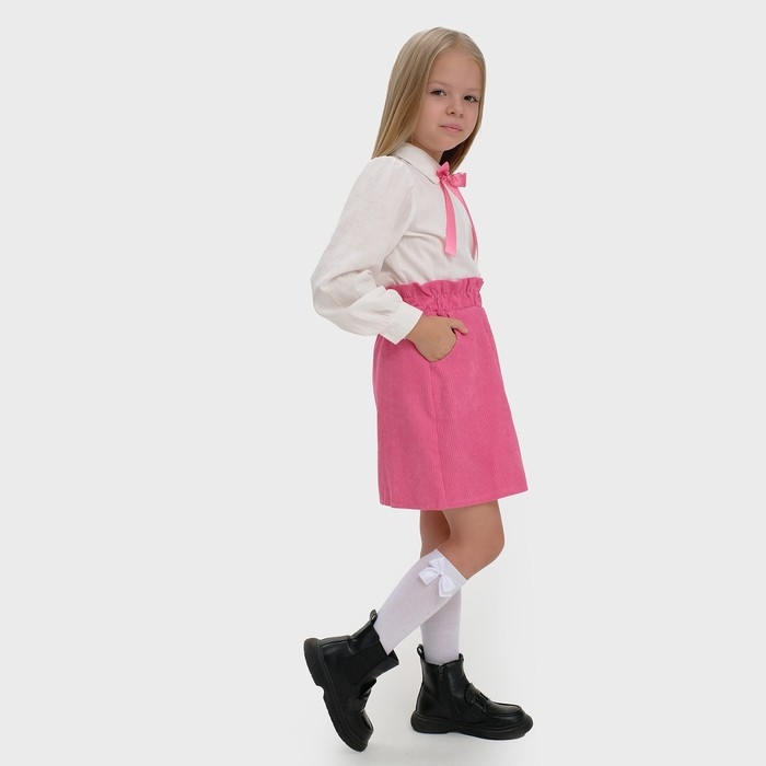 Рубашка детская KAFTAN, размер 36 (134-140 см), цвет белый