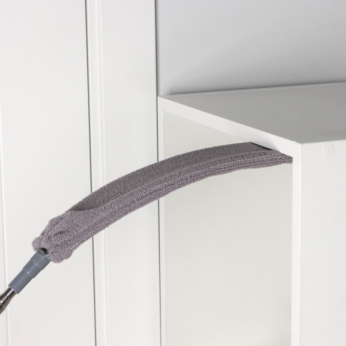 Щётка для пыли Raccoon, плоская насадка 40&times;7,5 см, пушистая насадка 41&times;13 см, телескопическая ручка 230 см