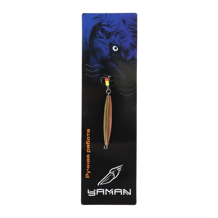 Блесна вертикальная "ЯМАН" Трехгранка с тройником, 4 см, 4.5 г, цвет никель/латунь/медь