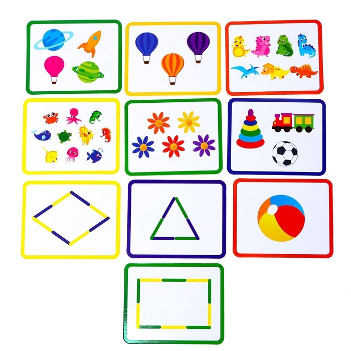 Игровой набор с палочками &laquo;Изучаем счёт и цвета&raquo;, счётные палочки, по методике Монтессори