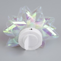 Светодиодная игрушка &laquo;Бант-звезда&raquo; 9 &times; 6 &times; 9 см, батарейки LR44х3 (в комплекте), свечение мульти, перламутровая