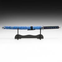 Сувенирное оружие «Катана на подставке», синие ножны с цветочным узором, 70 см Сувенирное оружие «Катана на подставке», синие ножны с цветочным узором, 70 см