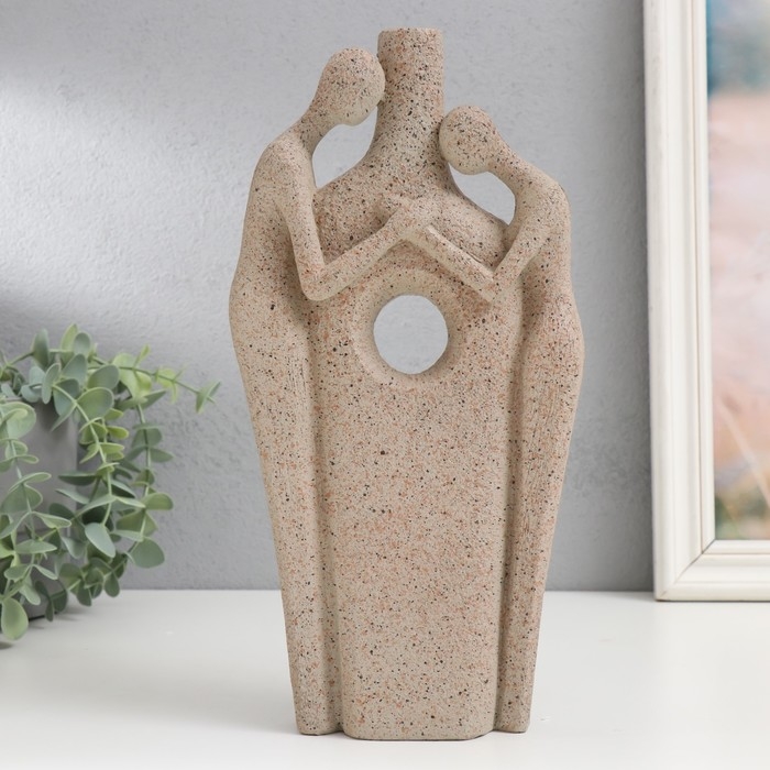 Сувенир полистоун вазон Сувенир полистоун вазон "Песочные люди. Сосуд для двоих" 28,5х14х5 см