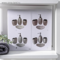 Набор аксессуаров для ванной комнаты &laquo;Камилла&raquo;, 4 предмета (мыльница, дозатор для мыла 480 мл, 2 стакана), цвет серебро