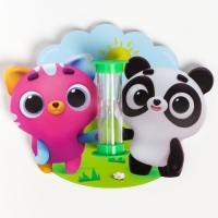 Набор зубная щётка и детские песочные часы для чистки зубов на присоске &laquo;Малыши-кругляши&raquo;