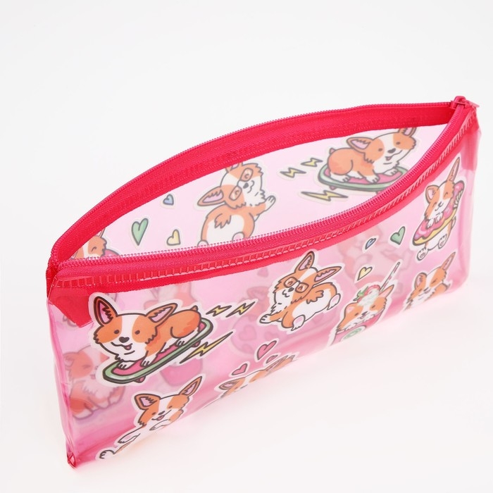 Косметичка-пенал на молнии, цвет розовый Косметичка-пенал на молнии, цвет розовый