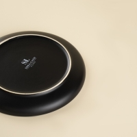 Набор тарелок фарфоровых SL Home &laquo;Дарк&raquo;, d=20,3 см, цвет чёрный