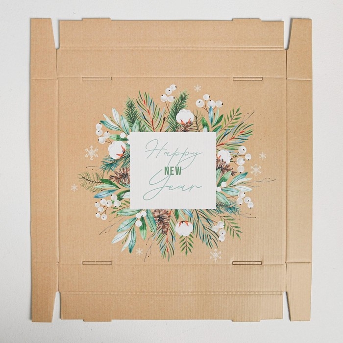 Коробка подарочная новогодняя складная &laquo;Тепла и уюта&raquo;, 31,2 х 25,6 х 16,1 см, Новый год