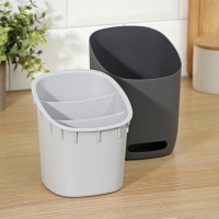 Подставка для столовых приборов &laquo;ИЗЛИ&raquo;, 25&times;14,5&times;19 см, цвет графитовый