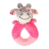 Погремушка мягкая на кольце &laquo;Коровка - пищалка&raquo;, Крошка Я