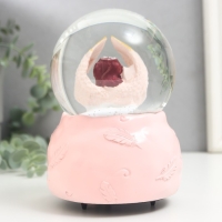 Сувенир полистоун водяной шар музыка "Милый ангел" крутится МИКС 15,5х10,5х10,5 см