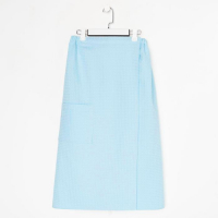 Полотенце банное Этель &laquo;Парео&raquo; с карманом 80*140 см. цв.небесный, 100% хл, вафля 240 г/м2