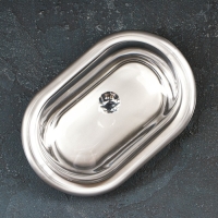 Масленка, 19,8&times;13,1 см, цвет серебряный