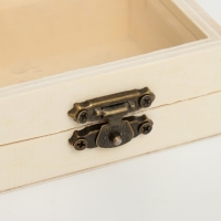 Шкатулка для росписи дерево "Прямоугольная со стеклом" 2,8х7,7х6,5 см Шкатулка для росписи дерево "Прямоугольная со стеклом" 2,8х7,7х6,5 см