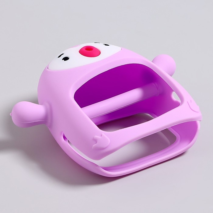 Прорезыватель зубной «Пингвинёнок», в форме соска c ручкой, цвет фиолетовый Прорезыватель зубной «Пингвинёнок», в форме соска c ручкой, цвет фиолетовый