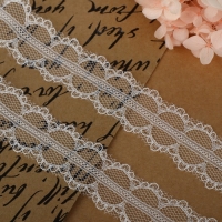 Кружево капроновое, 30 мм &times; 10 &plusmn; 1 м, цвет белый