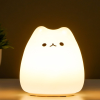 Ночник "Антистресс мякиш котенок" LED RGB от батареек 3ААА 9,5х9,5х10,5 см RISALUX Ночник "Антистресс мякиш котенок" LED RGB от батареек 3ААА 9,5х9,5х10,5 см RISALUX