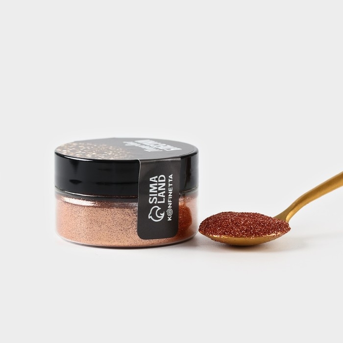 Блёстки пищевые мелкой фракции бронзовые для капкейков, тортов и напитков, 5 г. Блёстки пищевые мелкой фракции бронзовые для капкейков, тортов и напитков, 5 г.