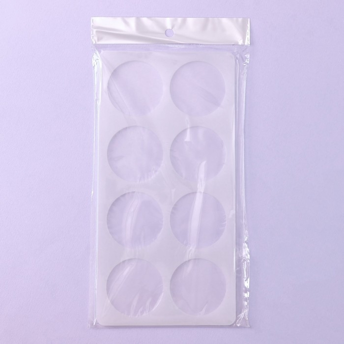 Форма для шоколада &laquo;Круг&raquo;, силикон, 8 ячеек, 23,5&times;12&times;0,3 см, цвет прозрачный